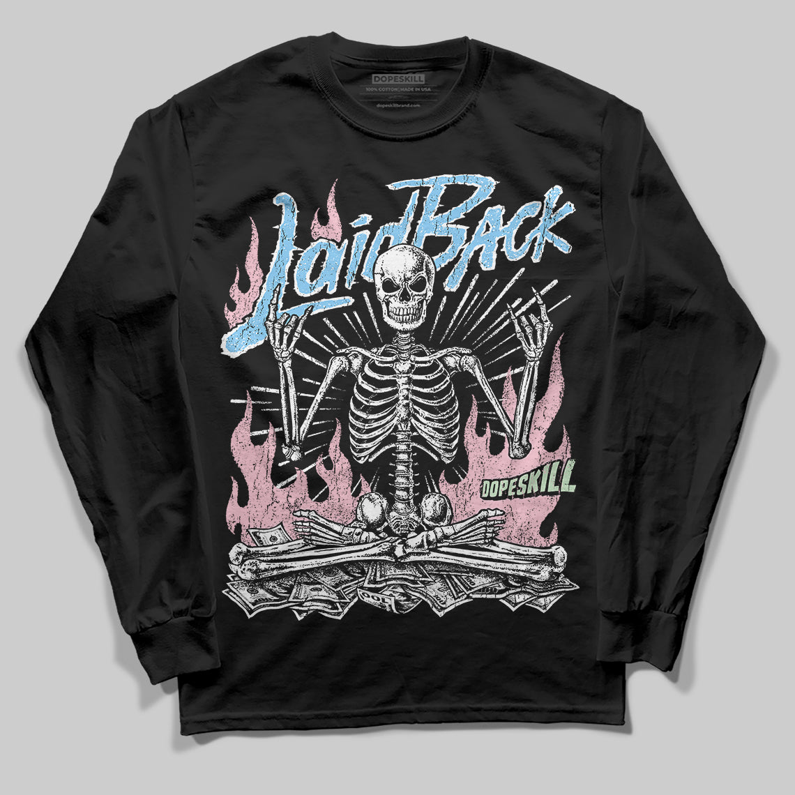 Jordan 4 Retro Valentine's Day (2026) (GS) DopeSkill Long Sleeve T-Shirt Laid Back Graphic Streetwear - Black