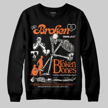 Jordan 1 Retro High OG Shattered Backboard (2025) DopeSkill Sweatshirt Broken Bones Graphic Streetwear - black