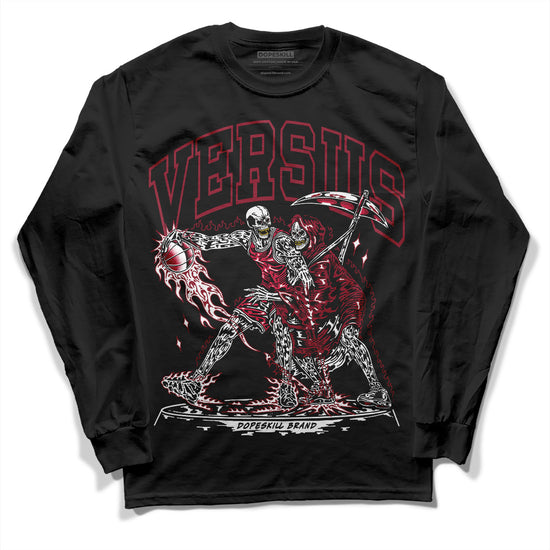 Jordan 1 Retro High '85 OG Metallic Burgundy DopeSkill Long Sleeve T-Shirt VERSUS Graphic Streetwear - Black