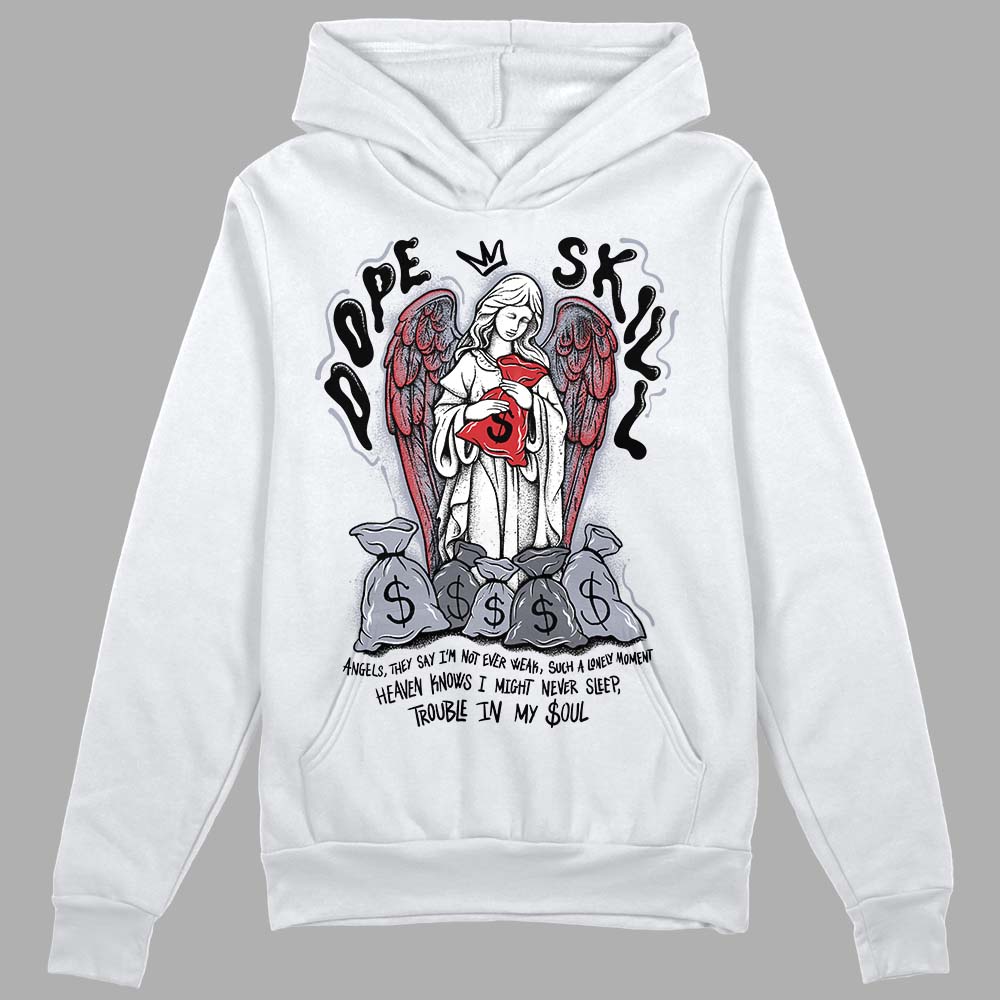 Jordan 4 “Bred Reimagined” DopeSkill Hoodie Sweatshirt Angels Graphic Streetwear - White 