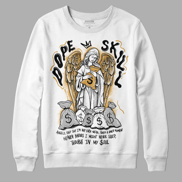 Jordan 11 "Gratitude" DopeSkill Sweatshirt Angels Graphic Streetwear - White 