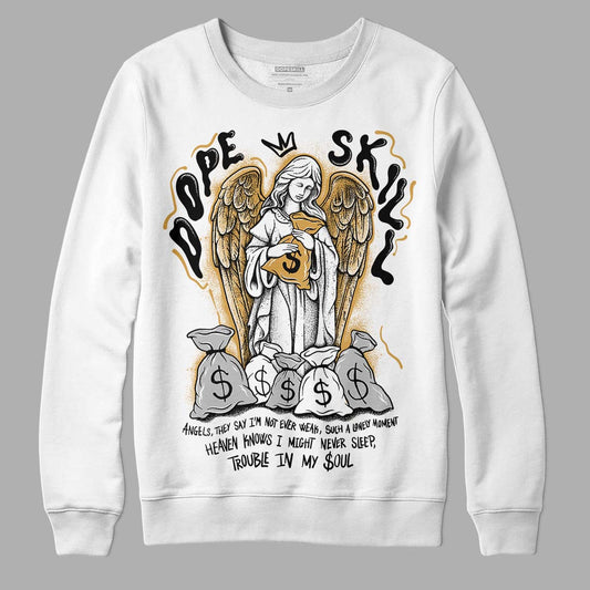 Jordan 11 "Gratitude" DopeSkill Sweatshirt Angels Graphic Streetwear - White 