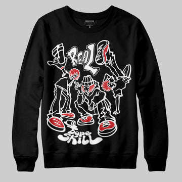 Jordan 3 OG “Black Cement” DopeSkill Sweatshirt Real Y2K Players Graphic Streetwear - Black