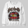 Jordan 9 'Olive' DopeSkill Sweatshirt Hot Mouth Graphic Streetwear - White