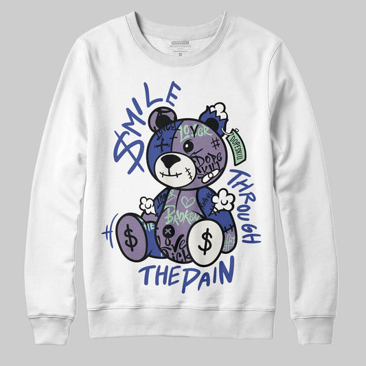 Jordan 1 Retro Low OG Zion Williamson Voodoo Alternate DopeSkill Sweatshirt Smile Through The Pain Graphic Streetwear - White