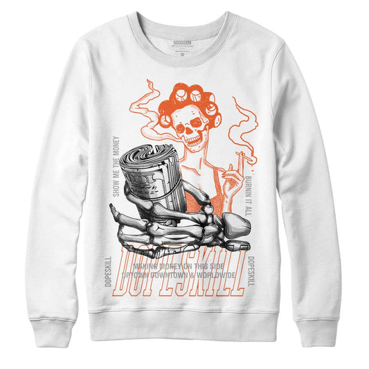 Jordan 3 Georgia Peach DopeSkill Sweatshirt Show Me The Money Graphic Streetwear - White 