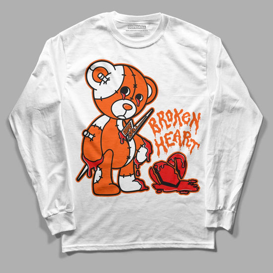 MSCHF Super Normal 2 Orange Milk DopeSkill Long Sleeve T-Shirt Broken Heart Graphic Streetwear - White