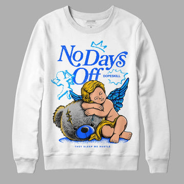 Royal Blue Sneakers DopeSkill Sweatshirt New No Days Off Graphic Streetwear - White