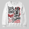 Jordan 11 Retro Low Bred (2025) DopeSkill Sweatshirt Real Ones Move In Silence Graphic Streetwear - White