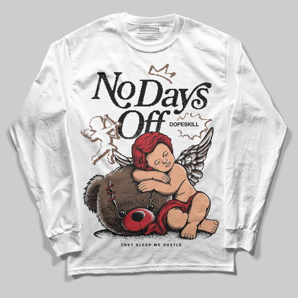 Jordan 9 'Olive' DopeSkill Long Sleeve T-Shirt New No Days Off Graphic Streetwear - White