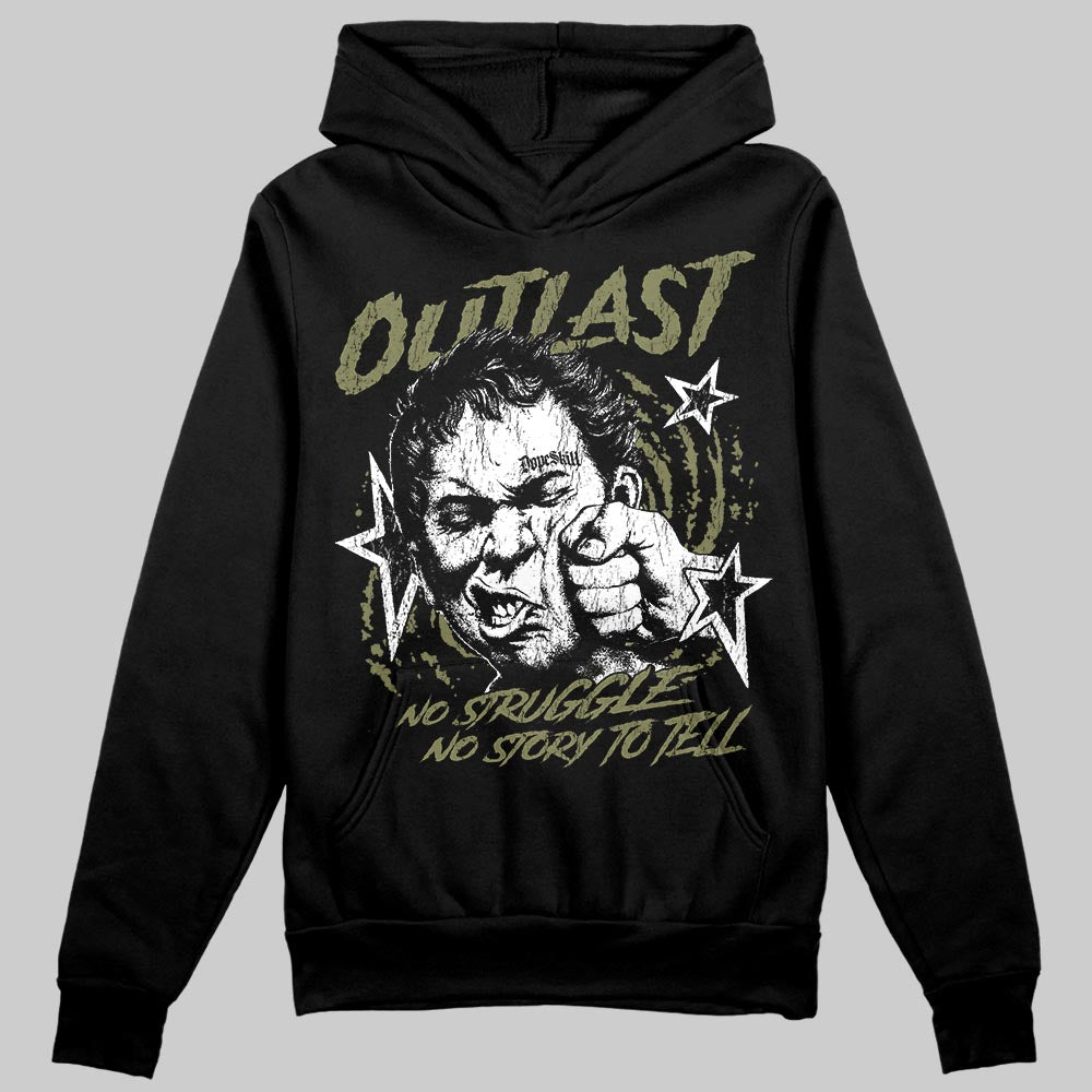 Olive Sneakers DopeSkill Hoodie Outlast Graphic Streetwear - black