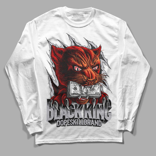 Jordan 2 Retro "Black Cement" DopeSkill Long Sleeve T-Shirt Black King Graphic Streetwear - White 