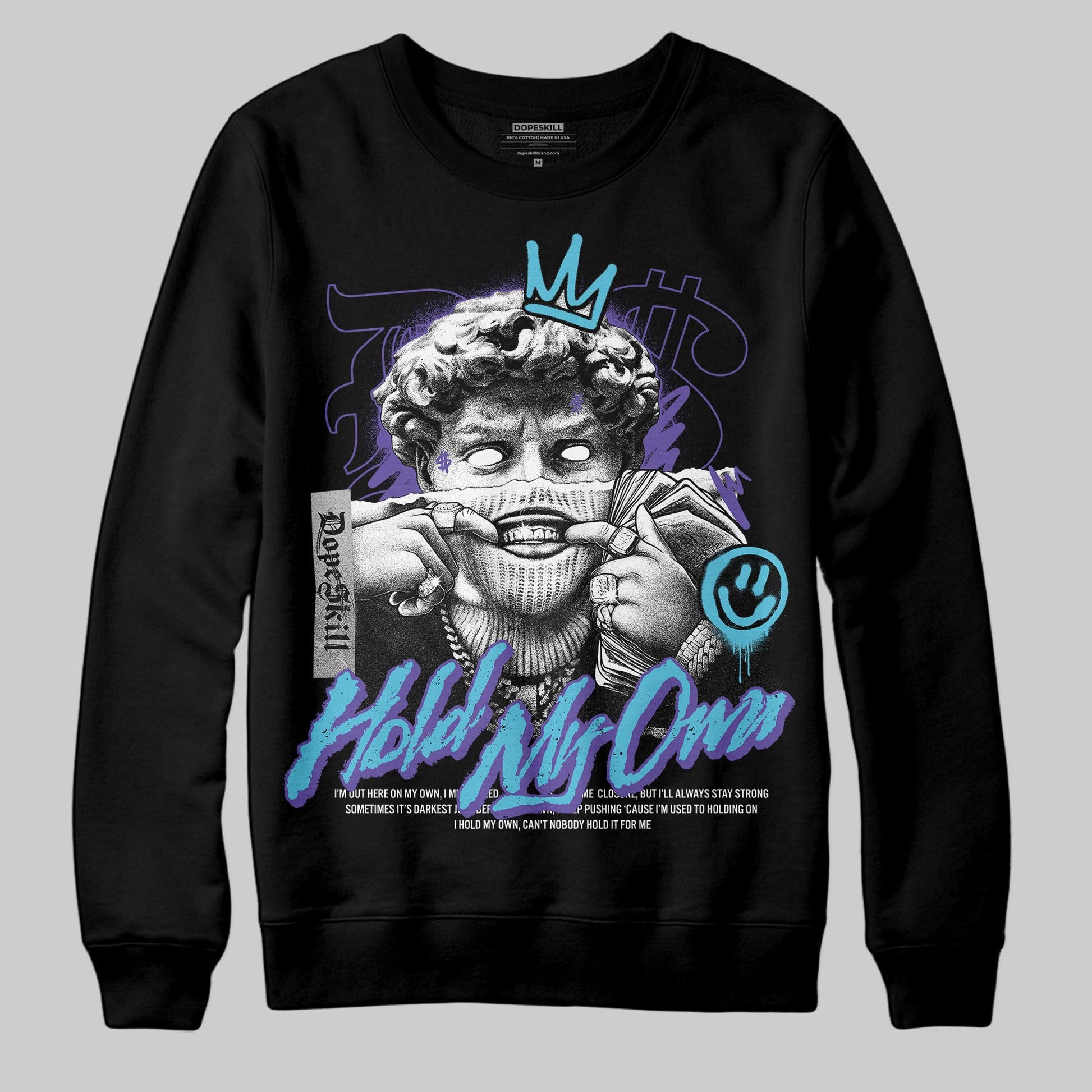 Jordan 8 Retro 'Aqua' 2025 DopeSkill Sweatshirt In My Way Graphic Streetwear - Black