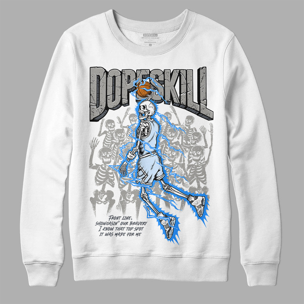 Jordan 6 Retro Cool Grey DopeSkill Sweatshirt Thunder Dunk Graphic Streetwear - White 