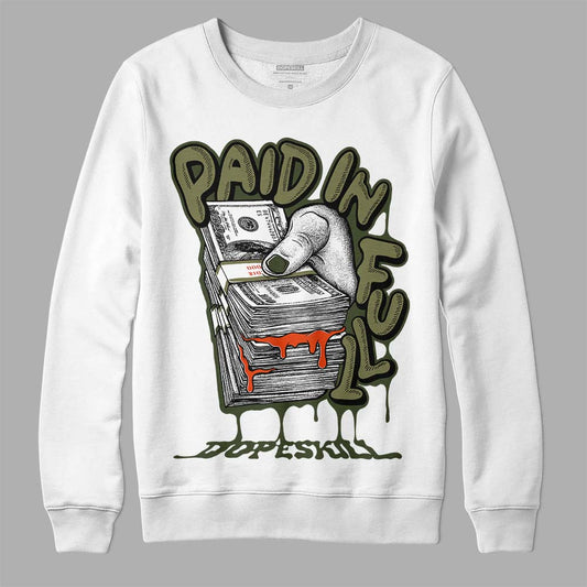 Olive Sneakers DopeSkill Sweatshirt Paid In Full Graphic Streetwear - White