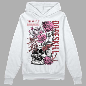 Valentine's Day Collection DopeSkill Hoodie Sweatshirt Side Hustle Graphic Streetwear - White 