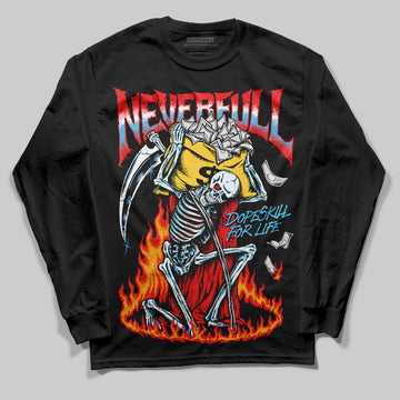 Red Sneakers DopeSkill Long Sleeve T-Shirt NeverFull Graphic Streetwear - Black