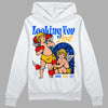 Royal Blue Sneakers DopeSkill Hoodie Sweatshirt Looking For Love Graphic Streetwear - White