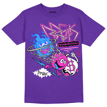 PURPLE Sneakers DopeSkill Purple T-Shirt Break Through Graphic Streetwear
