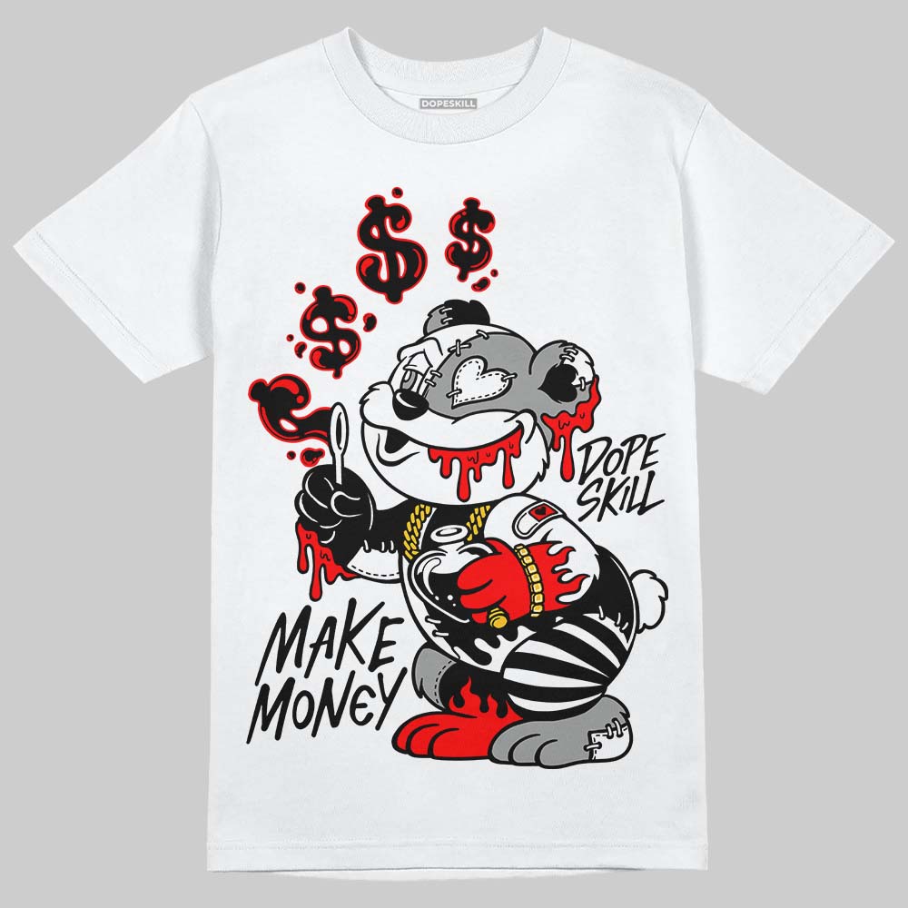 Black and White Sneakers DopeSkill T-Shirt Make Money Graphic Streetwear - White