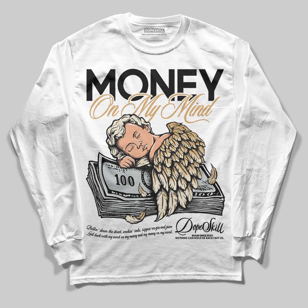 Jordan 5 Retro Reverse Metallic DopeSkill Long Sleeve T-Shirt MOMM Graphic Streetwear - White