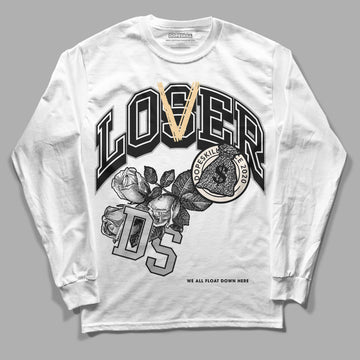 Jordan 3 “Off Noir” DopeSkill Long Sleeve T-Shirt Loser Lover Graphic Streetwear - White