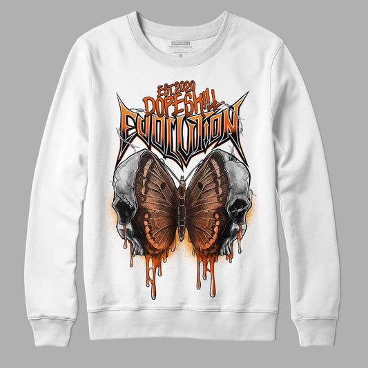 Jordan 12 Retro Brilliant Orange DopeSkill Sweatshirt DopeSkill Evolution Graphic Streetwear - White