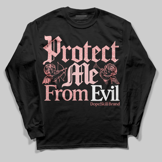 Jordan 3 Retro Valentine's Day Treat Yourself (2025) DopeSkill Long Sleeve T-Shirt Protect Me From Evil Graphic Streetwear - Black