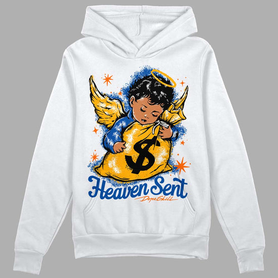 Dunk Blue Jay and University Gold DopeSkill Hoodie Sweatshirt Heaven Sent Graphic Streetwear - WHite