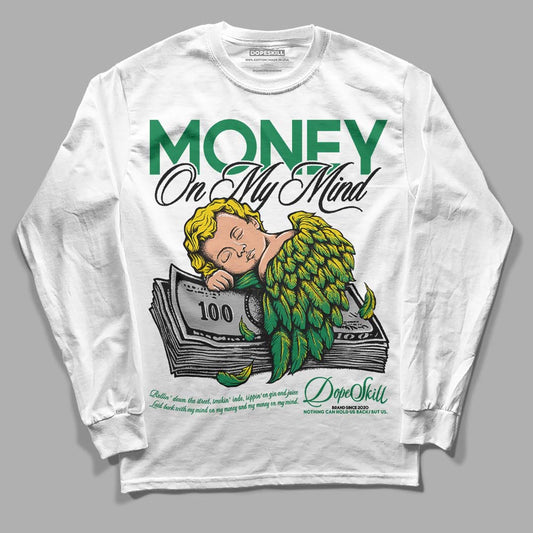 Jordan 5 “Lucky Green” DopeSkill Long Sleeve T-Shirt MOMM Streetwear - White