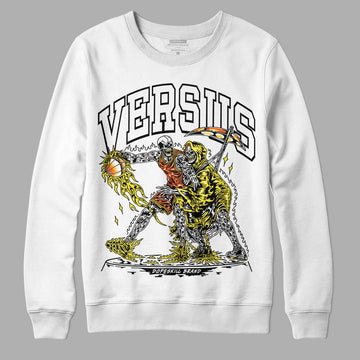 Jordan 4 Retro “Vivid Sulfur” DopeSkill Sweatshirt VERSUS Graphic Streetwear - White