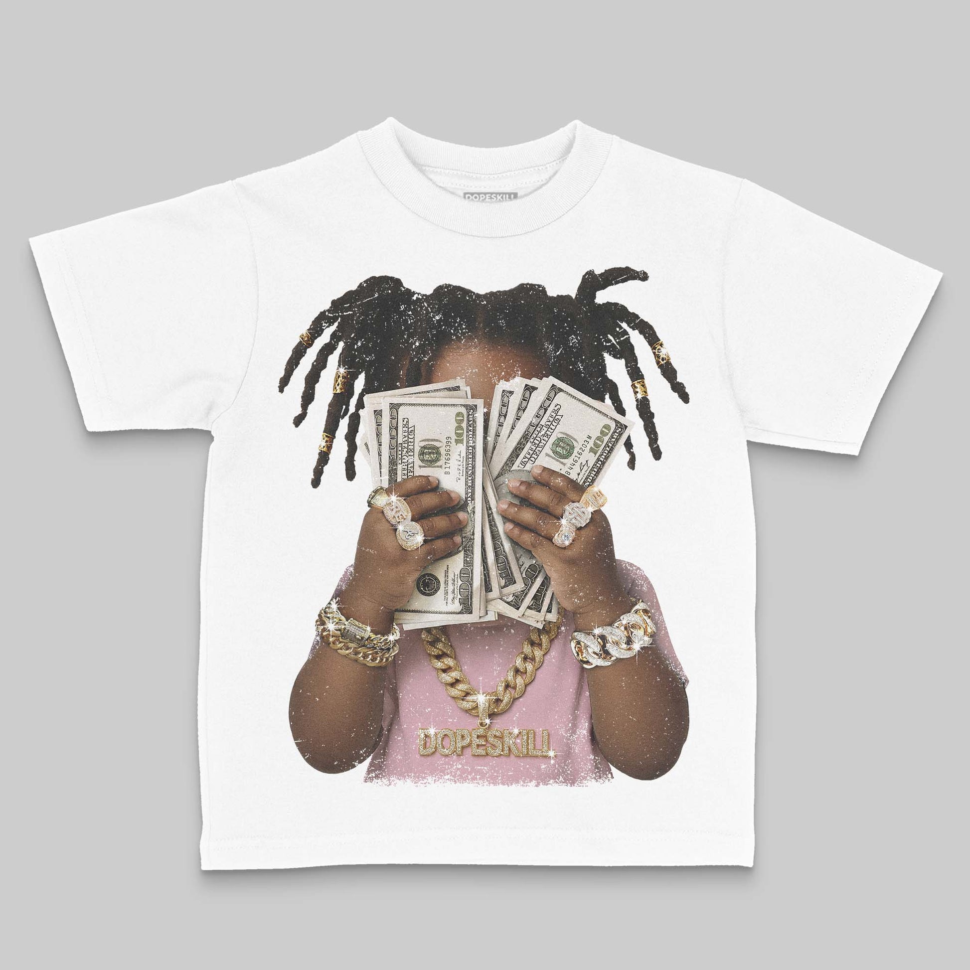 Jordan 4 Retro Valentine's Day (2026) (GS) DopeSkill Toddler Kids T-shirt Rich Youth Graphic Streetwear - White 