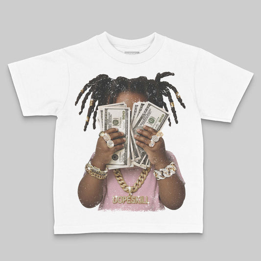 Jordan 4 Retro Valentine's Day (2026) (GS) DopeSkill Toddler Kids T-shirt Rich Youth Graphic Streetwear - White 