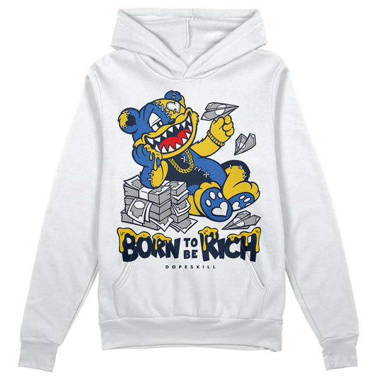 Dunk Low Vintage “Michigan” DopeSkill Hoodie Sweatshirt Born To Be Rich Graphic Streetwear - White 