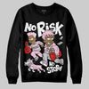 Awake NY x Air Jordan 5 Arctic Pink DopeSkill Sweatshirt No Risk No Story Graphic Streetwear - Black