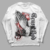 Jordan 2 Retro "Black Cement" DopeSkill Long Sleeve T-Shirt Trust God Graphic Streetwear - White 