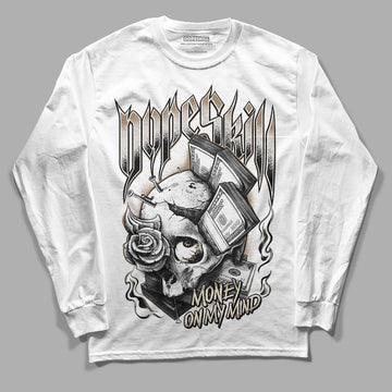 Jordan 5 SE “Sail” DopeSkill Long Sleeve T-Shirt Money On My Mind Graphic Streetwear - White 