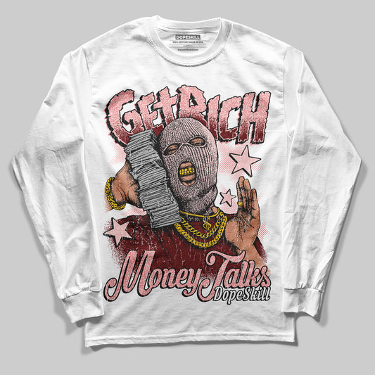 Jordan 3 Retro Valentine's Day Treat Yourself (2025) DopeSkill Long Sleeve T-Shirt Get Rich Graphic Streetwear - White