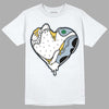 Jordan 13 “Blue Grey” DopeSkill T-Shirt Heart Jordan 13 Graphic Streetwear - White 