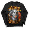 Jordan 12 Retro Black Taxi DopeSkill Long Sleeve T-Shirt Money Don't Lie Graphic Streetwear - Black