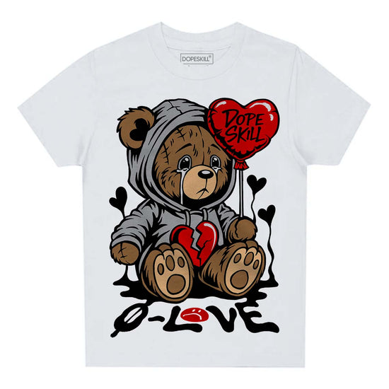 Dunk Low Panda White Black DopeSkill Toddler Kids T-shirt Broken Bear Graphic Streetwear - White 