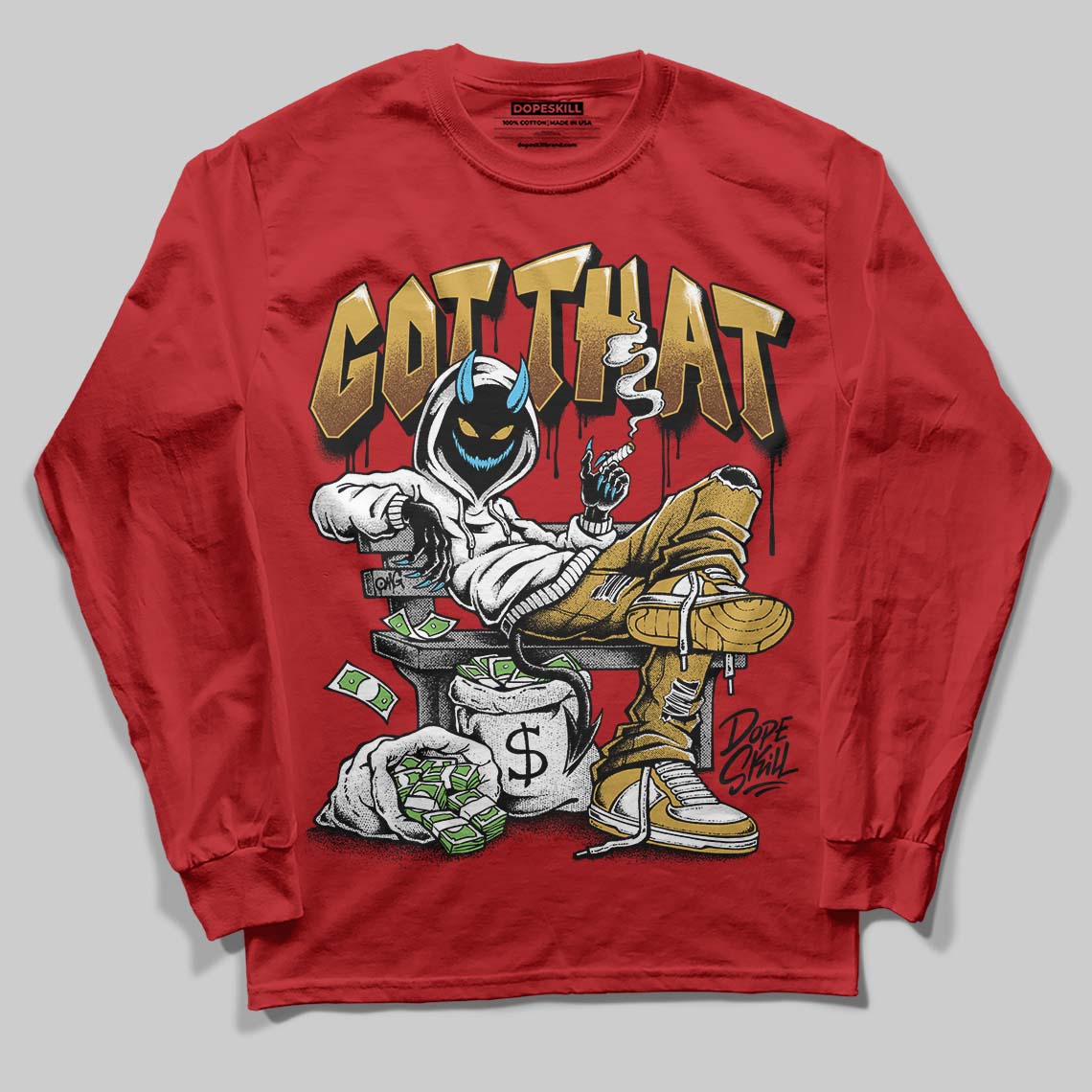 Red Sneakers DopeSkill Long Sleeve T-Shirt Got That Graphic Streetwear - Red