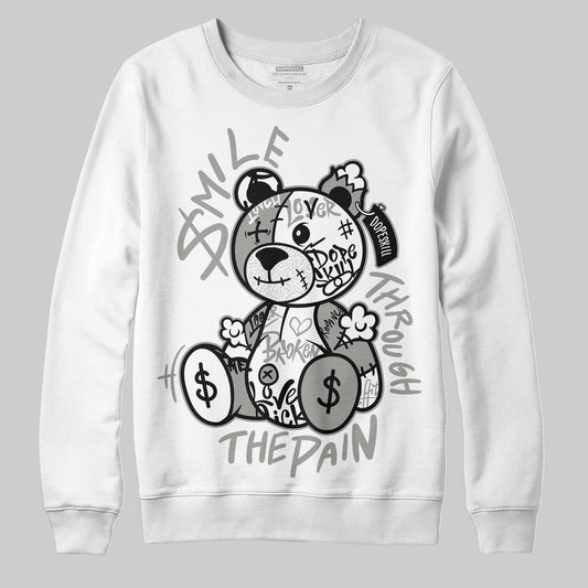 Jordan 3 Retro Pure Money DopeSkill Sweatshirt Smile Through The Pain Graphic Streetwear - White