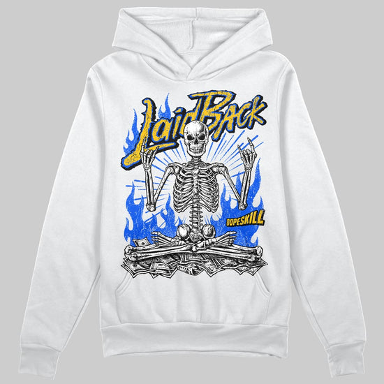 Royal Blue Sneakers DopeSkill Hoodie Laid Back Graphic Streetwear - White