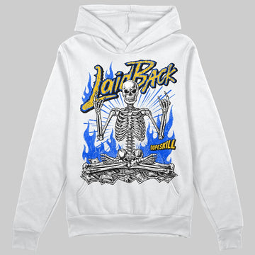 Royal Blue Sneakers DopeSkill Hoodie Laid Back Graphic Streetwear - White