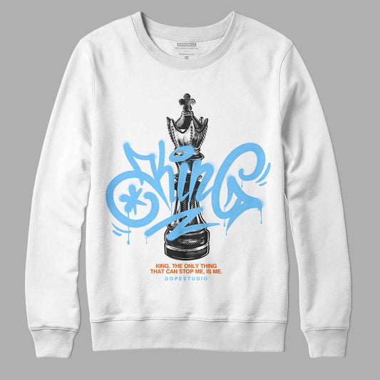 Dunk Low Futura University Blue DopeSkill Sweatshirt King Chess Graphic Streetwear - White