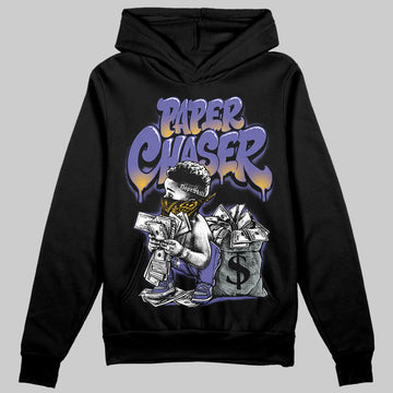 Jordan 4 Retro Lakers DopeSkill Hoodie Sweatshirt Paper Chaser Boy Graphic Streetwear - Black