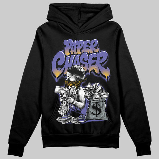Jordan 4 Retro Lakers DopeSkill Hoodie Sweatshirt Paper Chaser Boy Graphic Streetwear - Black