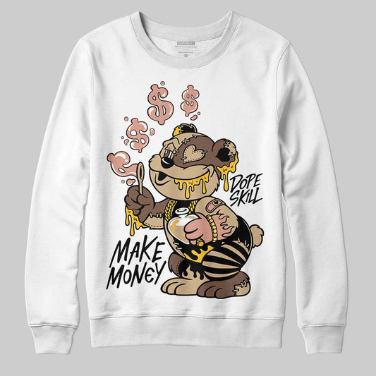 TAN Sneakers DopeSkill Sweatshirt Make Money Graphic Streetwear - White
