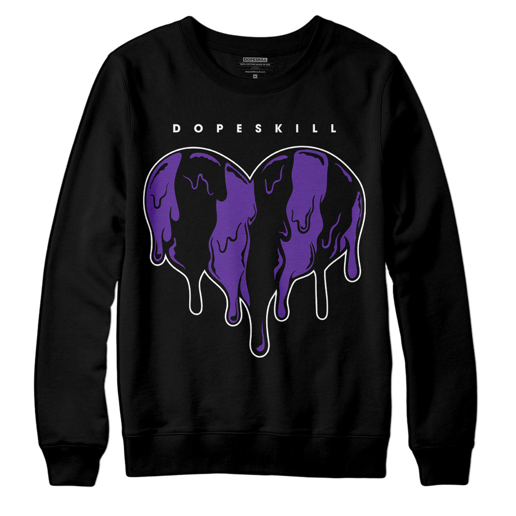 S.H Crewneck Sweatshirt Match Jordan 13 “Court Purple” - Black 